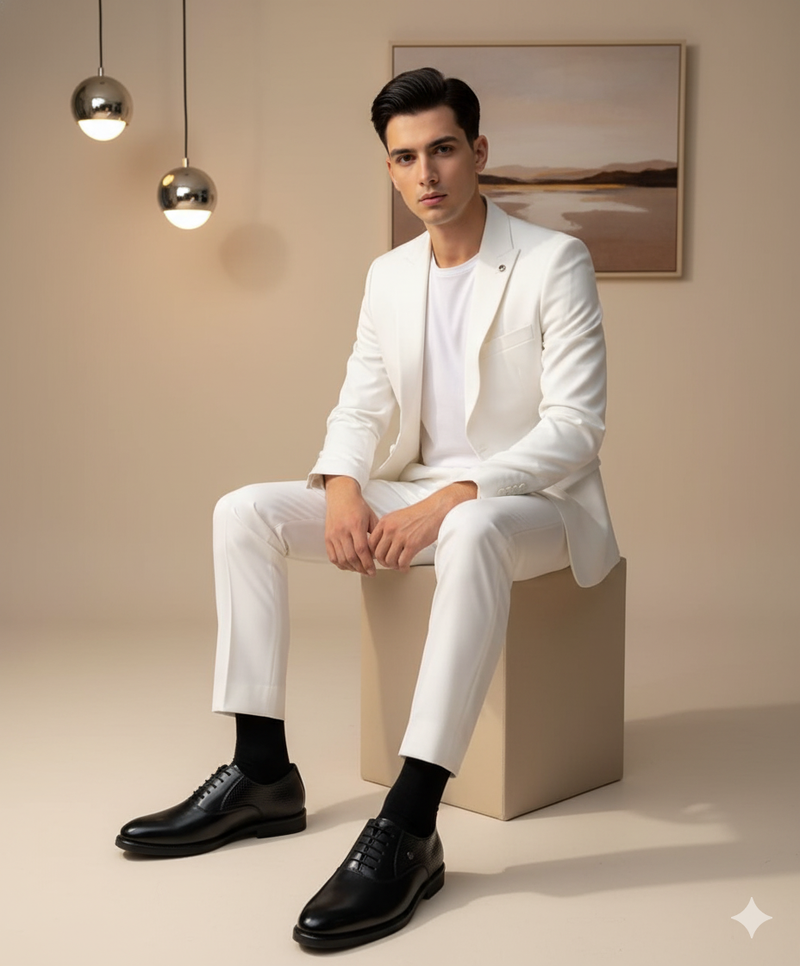 Regal Dual-Tone Oxford Lace-Up Shoes