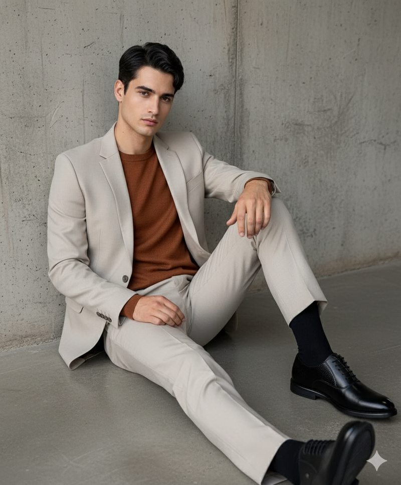 Regal Dual-Tone Oxford Lace-Up Shoes