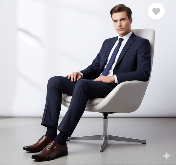 Royal Crest Croc-Embossed Oxford Shoes