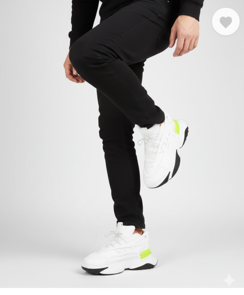 Volt Rush White Neon Sneakers