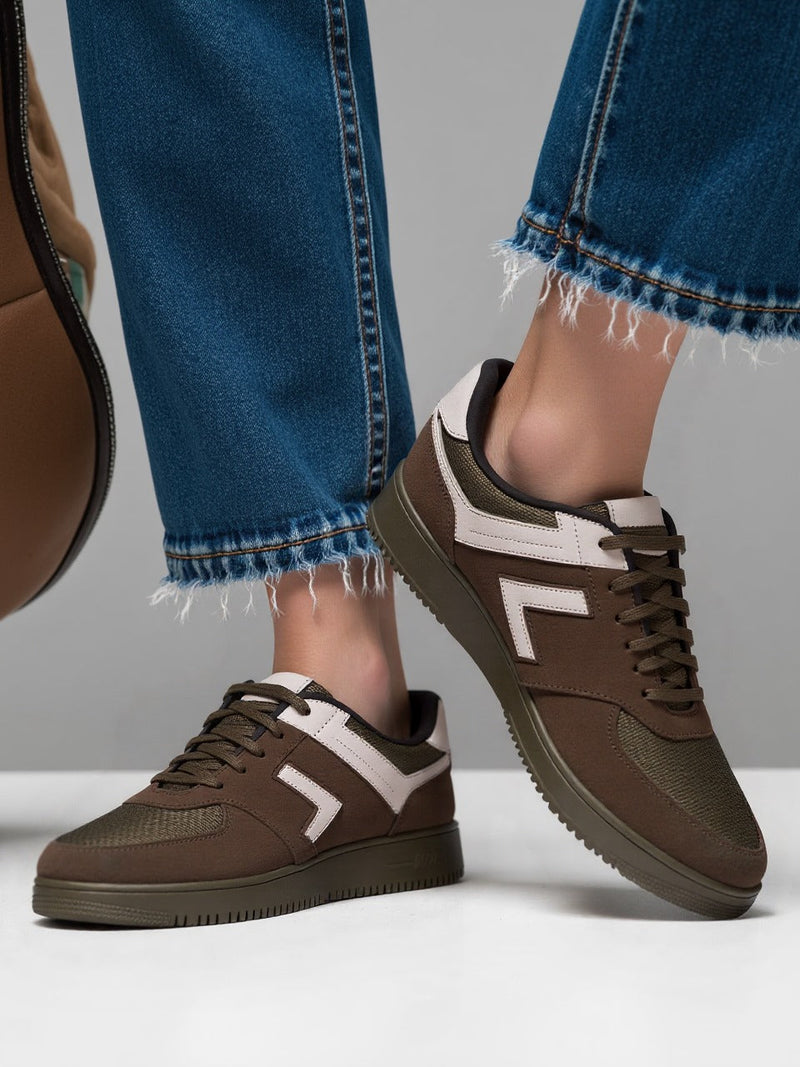 Zovra Glide | Taupe Luxe Sneakers for Effortless Comfort & Style