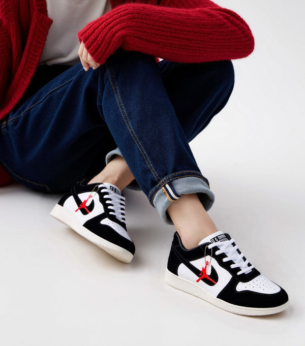 Inspired Black & White Low-Top Sneakers – Classic Streetwear Vibe