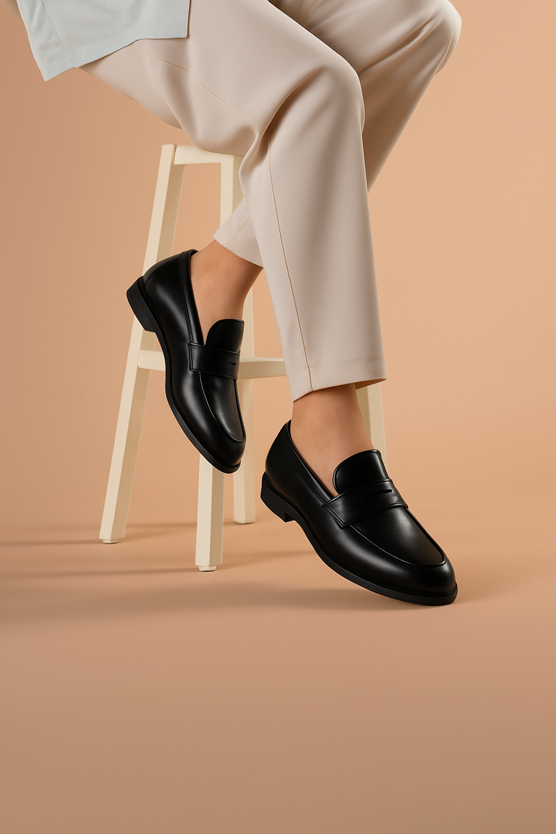EliteCraft Classic Black Loafers