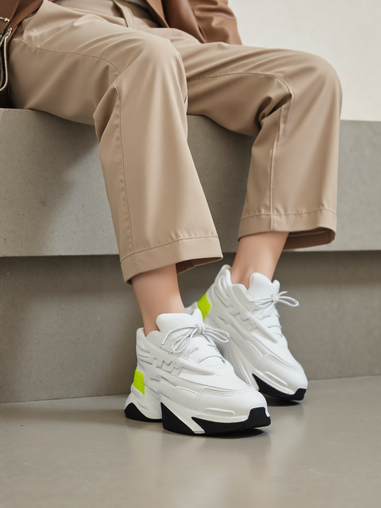 Volt Rush White Neon Sneakers