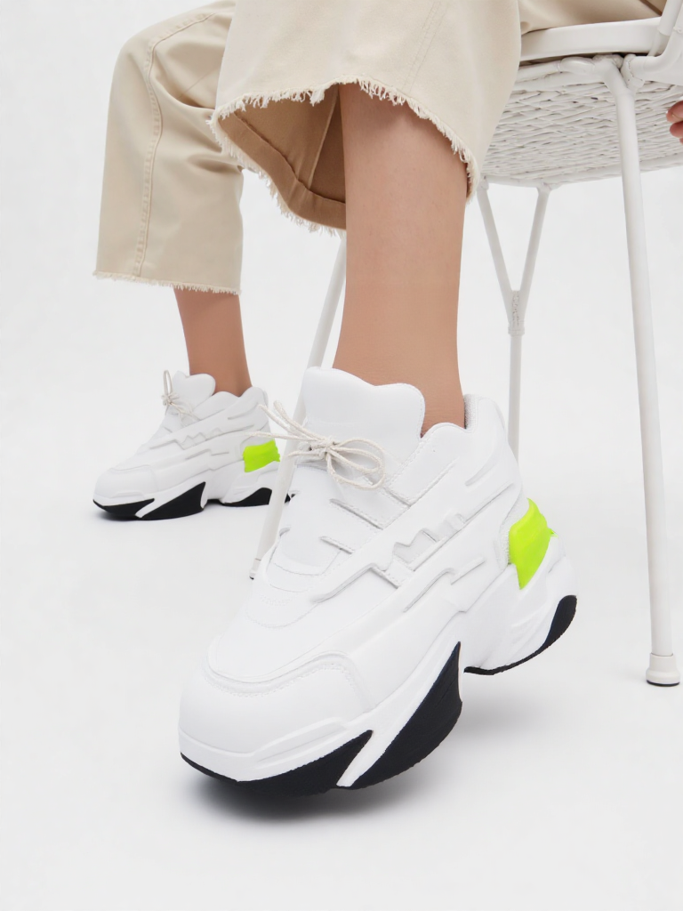 Volt Rush White Neon Sneakers